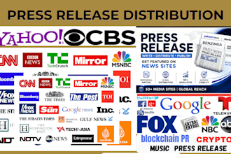 do press release distribution PR writing crypto music PR yahoo PR blockchain PR