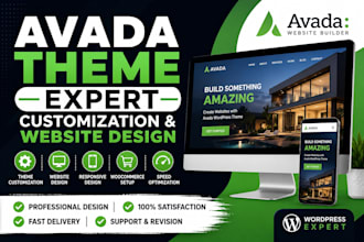 customize avada theme and design a professional wordpress website