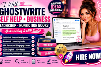 self help business leadership ghostwriting nonfiction book ebook writing  kdp