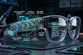 design ai smart glasses pcb with sensors and bluetooth integration