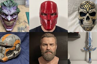 3d print and paint 3d mask 3d helmet cosplay armor 3d props with shipping
