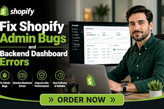 fix shopify admin bugs and backend dashboard errors