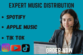 music distribution to spotify apple music tiktok and  global streaming platform