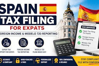 handle spain tax filing for expats, foreign income and modelo 720 reporting