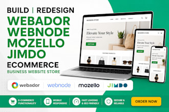 build redesign webador webnode mozello jimdo ecommerce business website store