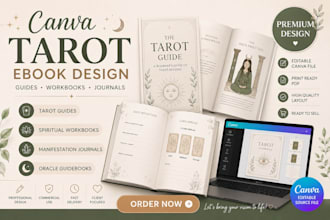 design canva tarot guide ebook spiritual workbook psychic reading PDF