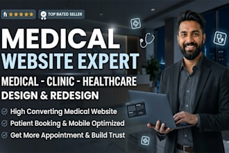 create design healthcare medical website wordpress site clinics website