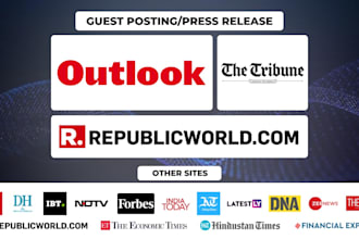 do guest post, press release on outlook india, tribune india and republic world