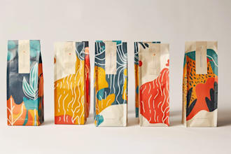 design premium hair, oil, cosmetic packaging and sticker