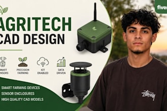 agritech cad, smart farming device cad, agricultural sensor enclosure modeling