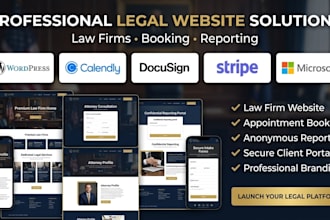 build law firm website with appointment booking and anonymous reporting portal