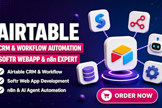 setup airtable crm airtable workflow automation softr webapp n8n ai agent expert