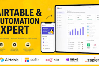 be airtable expert, airtable automation, n8n ai, zapier, CRM, zoho, softr webapp