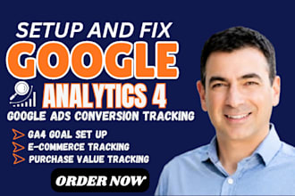 setup ga4 ecommerce tracking and google ads conversion tracking by GTM experts