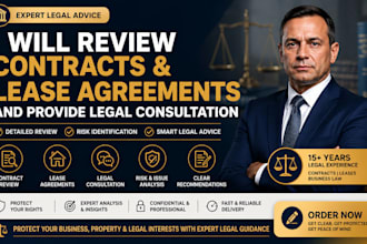 review contracts, lease agreements and provide legal consultation
