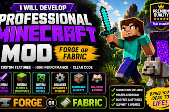 develop a professional forge or fabric mod for minecraft