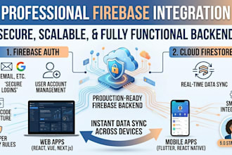 integrate firebase authentication and firestore database