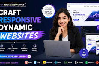 craft responsive dynamic websites logo design as your full stack developer