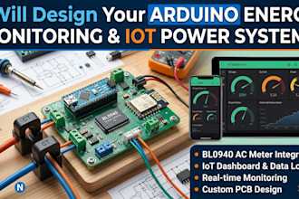 design arduino energy monitoring, bl0940 ac meter and iot power system