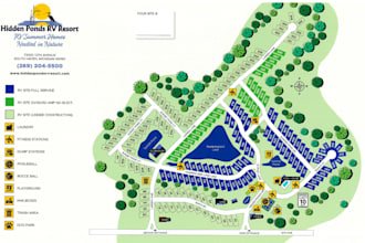 design a custom illustrated rv park and campground map in adobe illustrator