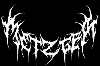 design a dark black metal band logo