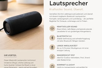 write professional german product descriptions
