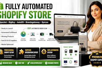 build automated shopify store via spocket bigbuy autods brandsgateway syncee