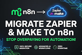 migrate zapier and make to n8n ai automation workflows