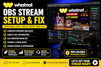 setup and optimize your whatnot live stream with obs and audio fix