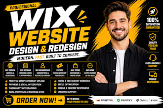 setup wix website, build wix website design, wix online store, wix studio