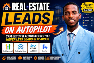 set up real estate CRM automation in gohighlevel, follow up boss or lofty