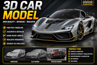 do 3d car model animation for 3d printing