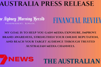 write and distribute your press release article to australia  top media sites