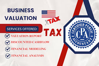 do business valuation, company valuation, dcf analysis, and financial modeling