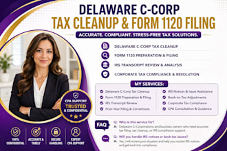 fix delaware c corp taxes file form 1120 and irs review