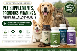 formulate pet supplements probiotics vitamins and animal wellness products