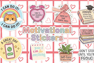 creat motivational and inspirational quote stickers