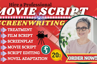 write movie script screenplay screenwriting film script short film comedy script