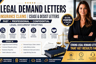 draft legal demand letters, insurance demand letters  legal notices