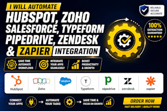 automate hubspot zoho salesforce typeform pipedrive zendesk zapier integration