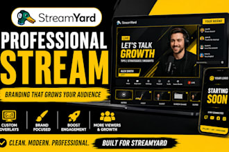 create professional streamyard branding for podcasts and live streamers