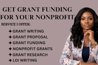 find grant funding opportunities and write nonprofit proposals