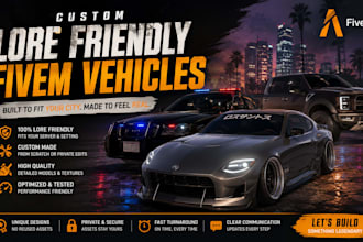 create custom lore friendly fivem vehicles, addon cars and vehicle conversions