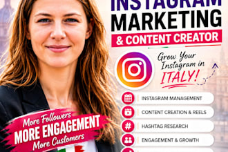 italian social media manager, instagram marketing ,content creator