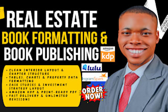 do professional book formatting for real estate agents and property investors