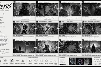 create animation and anime storyboard illustrations