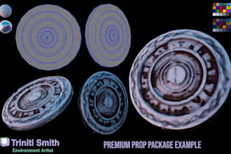 3d model and texture props