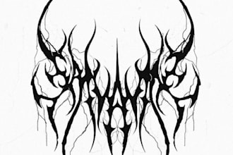 create a custom black metal logo for your band