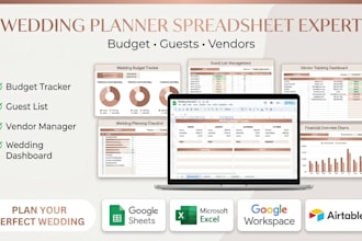 create wedding planner spreadsheet, wedding budget planner, wedding google sheet