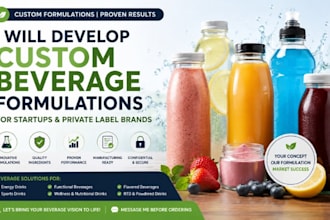develop custom beverage formulations for startups and private label brands